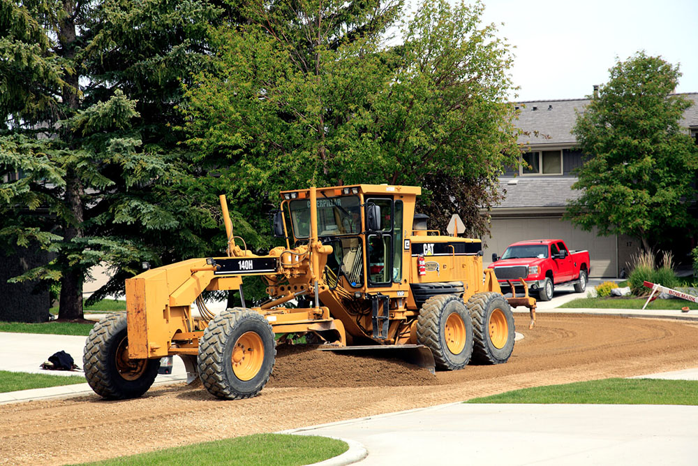 sod installation - yard regrading
