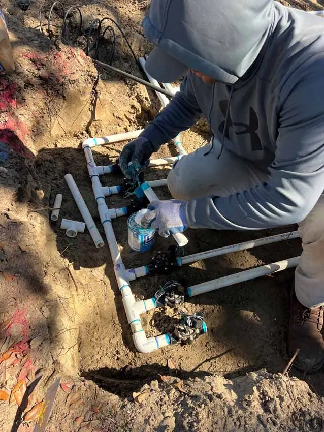 Sprinkler valve wiring repair for irrigation system