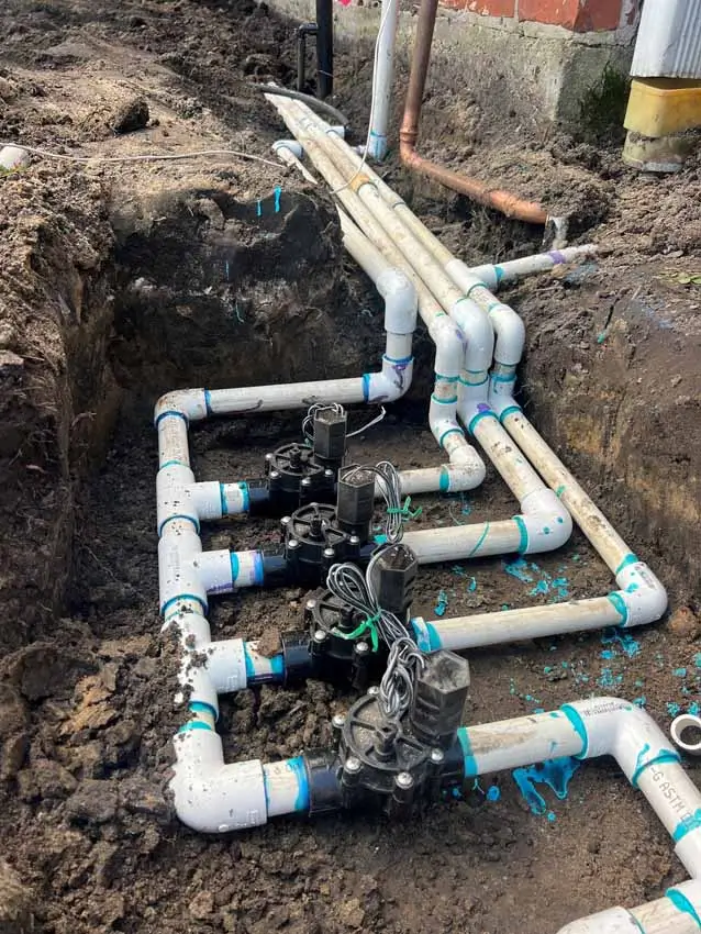 Underground sprinkler valve and PVC pipe repair